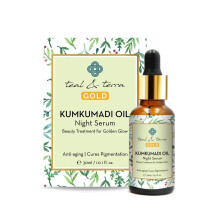 Teal & Terra Ayurvedische Kumkumadi Gezichtsolie Nachtserum 30ml | Voor Stralende Huid