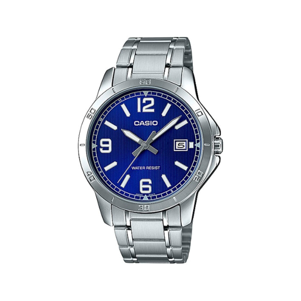 New Casio Men's Mtp-V004d-2Budf Analog Quartz Stainless Steel Watch Silver Mtp-V004d-2B