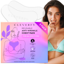 Almofadas anti-rugas no peito de silicone CLEVERFY para dormir reutilizveis ????(2 unidades em formato de T) - Almofadas anti-rugas no decote em
