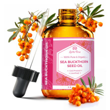 Leven Rose Duindoornzaadolie, 100% Puur Onverwerkt Koudgeperst voor Huid en Haar (60 ml)