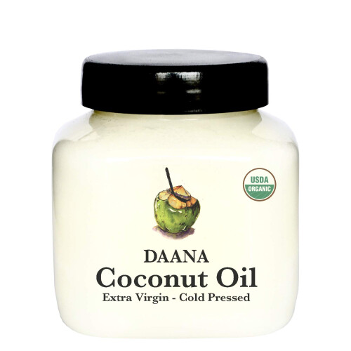 Daana Organic Coconut Oil for Skin: Extra Virgin  Cold Pressed (12 oz)