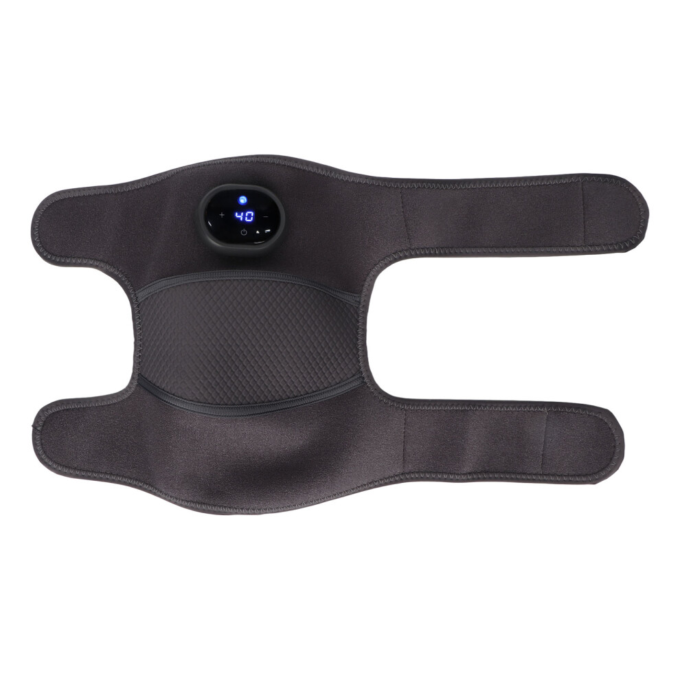 Heated Knee Massager 3 Gears Vibration 5 Gears Heat Settings Adjustable Heated Knee Brace Wrap for Knee Shoulder