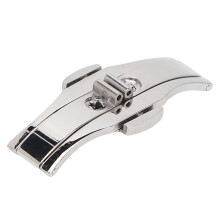 Edelstahl 22mm Doppel-Drückknopf-Faltschließe für Uhrenarmbänder