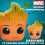 Disney Disney Stitch 3D cuscinetti cuscini peluche per accessori per la camera da letto - Gift for Kids (Orange Groot) 3