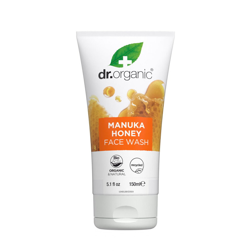 Dr Organic Manuka Honey Face Wash, Cleansing, Dry Skin, Mens, Womens, Natural, Vegetarian, Cruelty-Free, Paraben & SLS-Free, Recycled & Recyclable, Organic, 150ml, Packaging may vary - Image 9