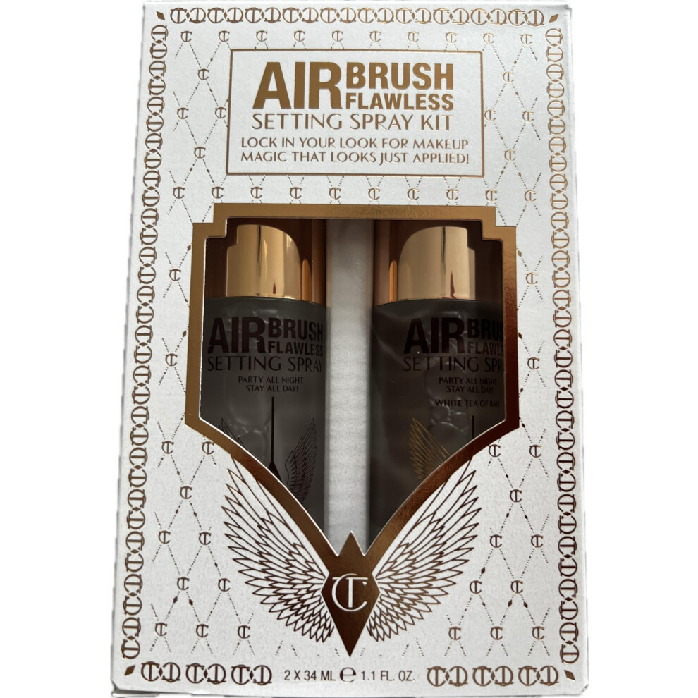 CHARLOTTE TILBURY Airbrush Flawless Setting Spray Kit Duo Set - 2 x 1.1 oz