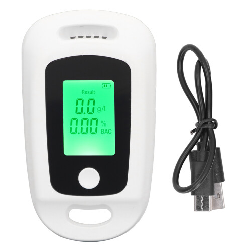 USB-Aufladbarer Alkoholtester 220 mAh Weißes LCD-Display 1