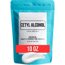 Magnum Solace Alkohol cetylowy do masla do ciala DIY Balsamy do kremw Odzywki - Zageszczacz i srodek zmiekczajacy - Biale granulki (10 uncji)