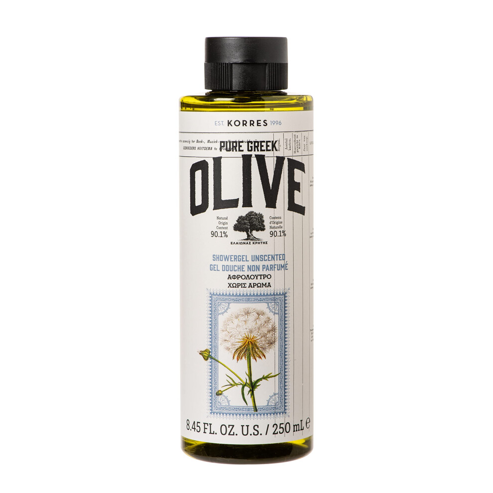 Korres Olive Shower Gel, Unscented, 8.45 Fl. Oz.