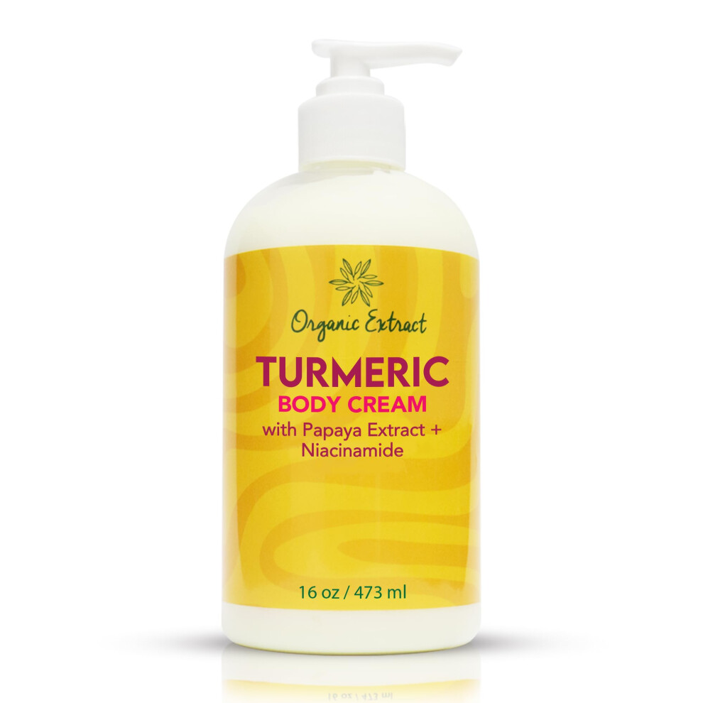 Photos - Cream / Lotion ORGANIC EXTRACT Turmeric Body Cream - 16 fl oz/473 ml - Deep Moisturizing Hydrating Body Moisturizer Cream for Dry Skin - He