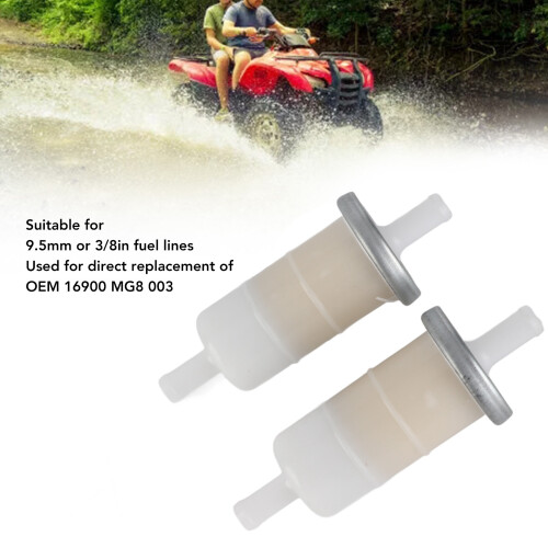 2er Pack universeller Kraftstofffilter 9.5mm 10mm 3/8in CBR600 2