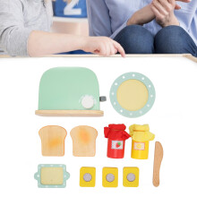 Massivholz-Toaster-Spielset - 14 x 9,5 cm - abgerundete Kanten