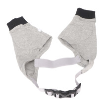 Dog Elbow Protector Joint Warming Breathable Adjustable Dog Front Leg Sleeve for Dogs Puppy Gray Black S