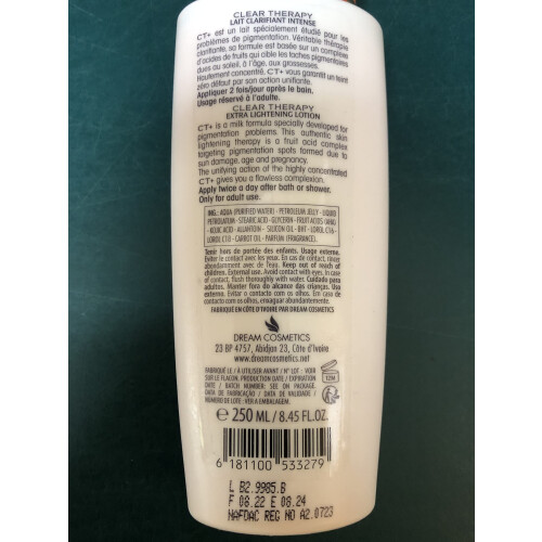 CT+ Clear Therapy Extra Lightening Lotion mit Karottenöl 250ml 2