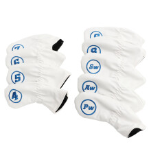 9 Stück PU Golf-Eisenkopfhauben 158 g Weiß R/L