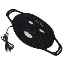 Beauty LED Light Face Device Silicone Skin Rejuvenation Wrinkle Pimples Removal 3 Gears Colors Light Face Device Black