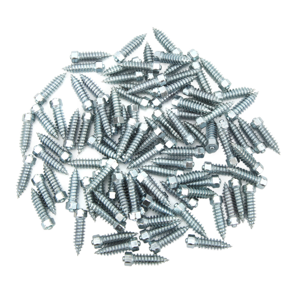 100Pcs Tire Spikes M8 Excellent Grip Anti Slip Wheel Tire Stud Universal For Loader Skid Steer Forklift 3081319352865
