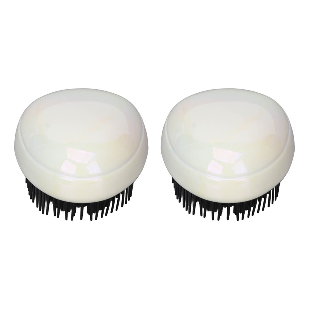 2Pcs Hair Scalp Brush Soft Round Teeth Massage Portable Egg Shape Shampoo Brush Comb