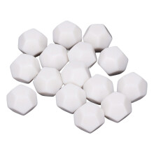Kinder-Lernwürfel-Set, 30 Stück, 12-seitige Plastikwürfel, Kantenlänge 2,2 cm, weiß, beschreibbar