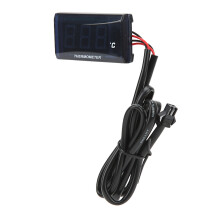 Universal Motorcycle DC12V LCD Screen Slim Water Temperature Gauge With 16mm Tee for Motorbike Green Backlight