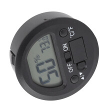 Rundes Messgerät für Temperatur und Luftfeuchtigkeit, 6 cm, 2,4 Zoll, 160 mAh