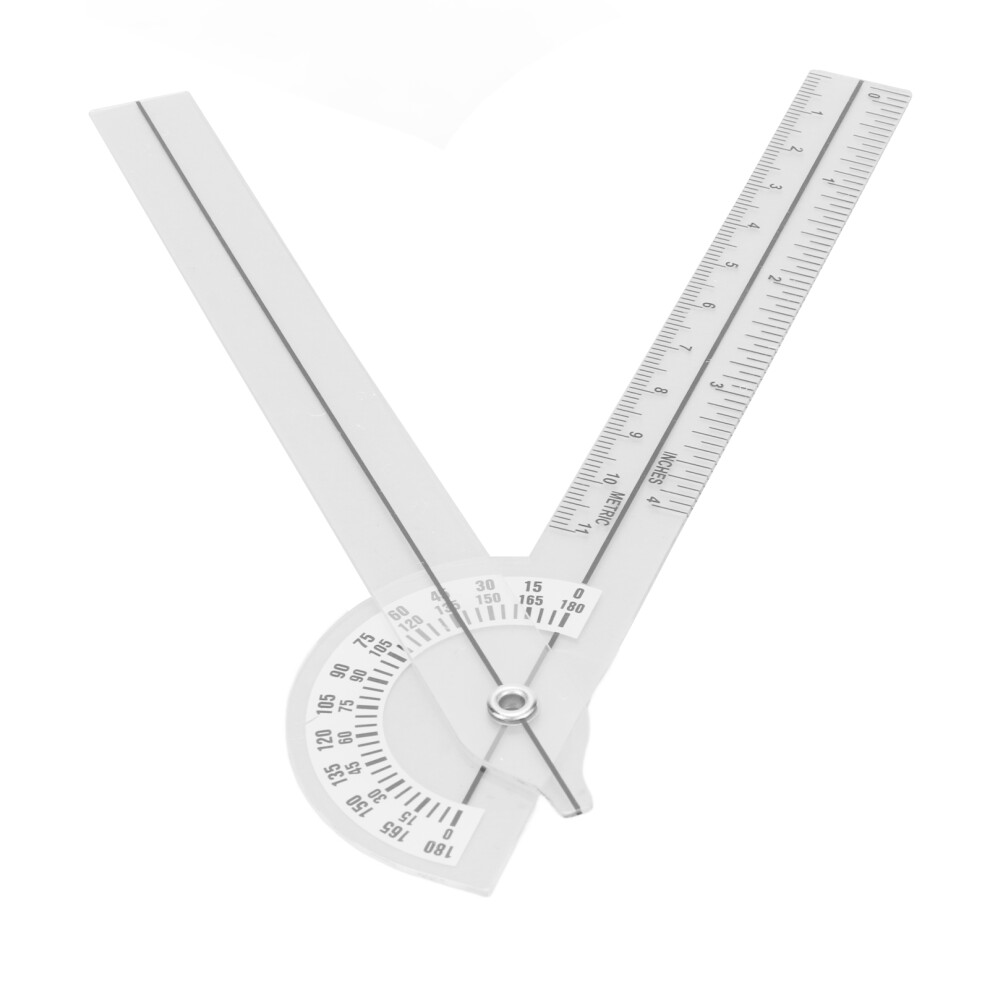 Goniometer Joint Range Motion Protractor 180 Degree Transparent Clear Mark Finger Measuring Physical Therapy Ruler