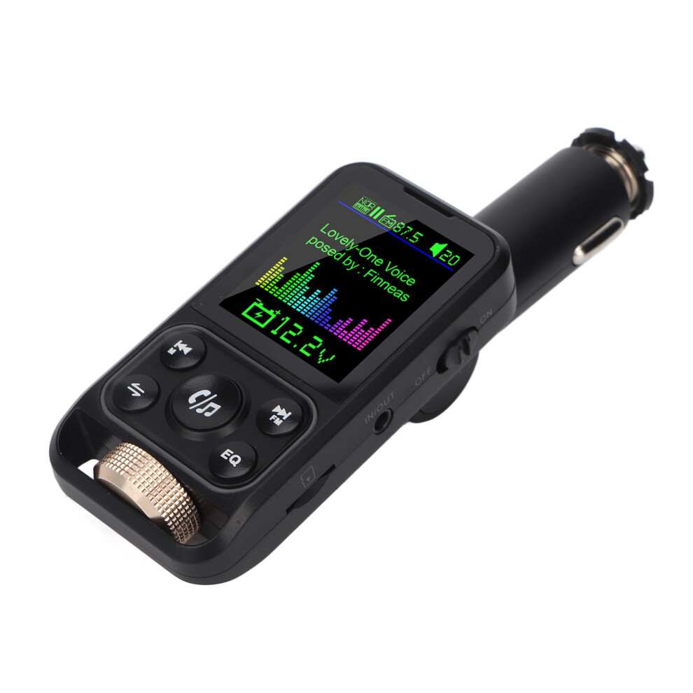 Bluetooth Fm Transmitter 12Vâ24V Hands Free Calling Bluetooth Car Charger Adapter Support Pd30w Qc18w Fast Charging Type 1 4631319354858