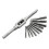 8-teiliges Set M12-M3, silberfarbene HSS-Schlitz-Gewindebohrer mit Drift-Halter 1