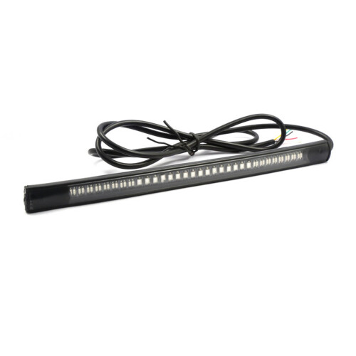 Motorcycle LED License Plate Light Multifunctional Red Yellow LED Tail Light for Modification 12‑15V 1