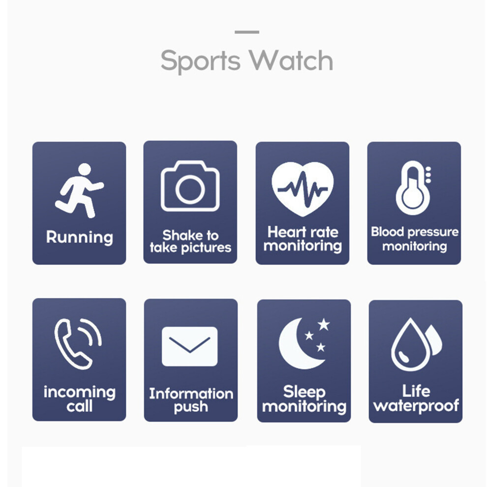 Y68 Smartwatch Heart Rate Monitor Fitness Activity Tracker Smartwatch For Sleep Monitoring Remote Photo Taking Black 3731319355495