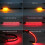 Motorcycle LED License Plate Light Multifunctional Red Yellow LED Tail Light for Modification 12‑15V 4