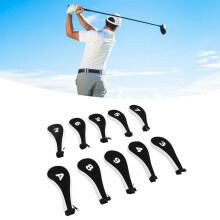 Golf-Eisenkopfhauben, 10 Stück, passend für die meisten Schläger, Weiß