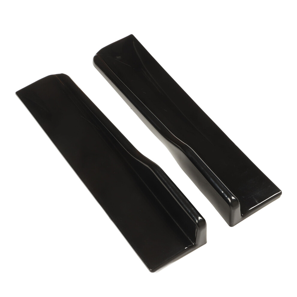 2 Pcs Rear Side Skirt Winglets Left Right Bright Abs Scratch Proof Universal Car Rear Side Skirt Winglets Diffuser Black 5041319356025