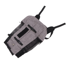 Vielseitiger grauer Nylon-Hundetragetasche-Rucksack für Outdoor-, Fahrrad- und Reisenutzung