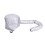 Haartrocknerkappe 40 cm Durchmesser Polyester silbern 13