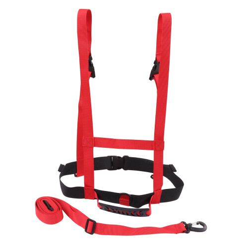 Kids Ski Safety Strap Nylon Plastic Adjustable Ski Training Belt for Cycling Fall Prevention Training Red 1