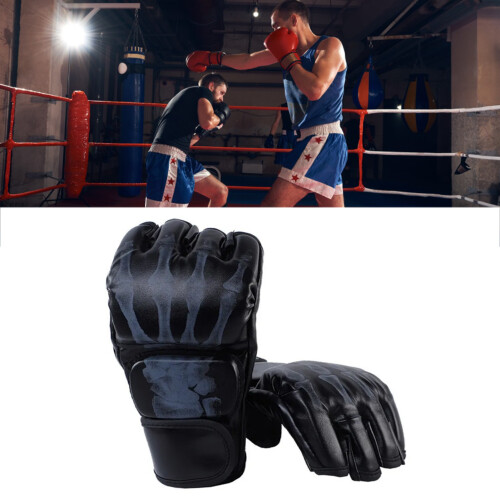 Fingerlose Boxhandschuhe Unisex Erwachsene Schwarz