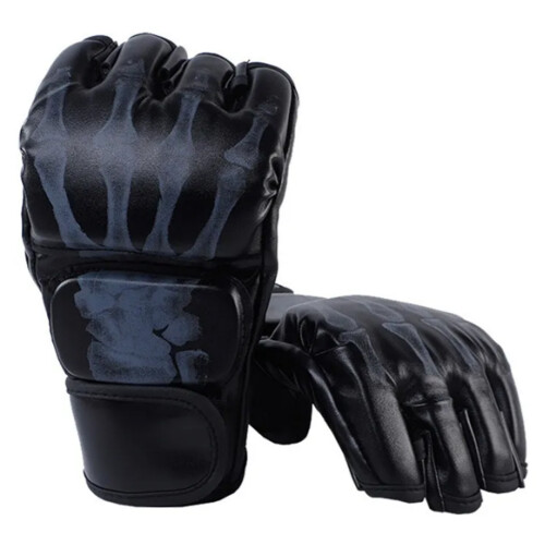 Fingerlose Boxhandschuhe Unisex Erwachsene Schwarz 1