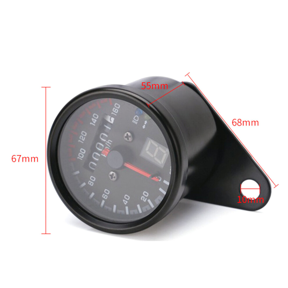 Motorcycle Speedometer With Gear Display Led Backlight Universal 12V Motorbike Odometer 5021319358502