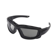 Schwarz stoßfeste, antibeschlagene Schutzbrille mit doppellagigem UV-beständigem Glas und Gurt