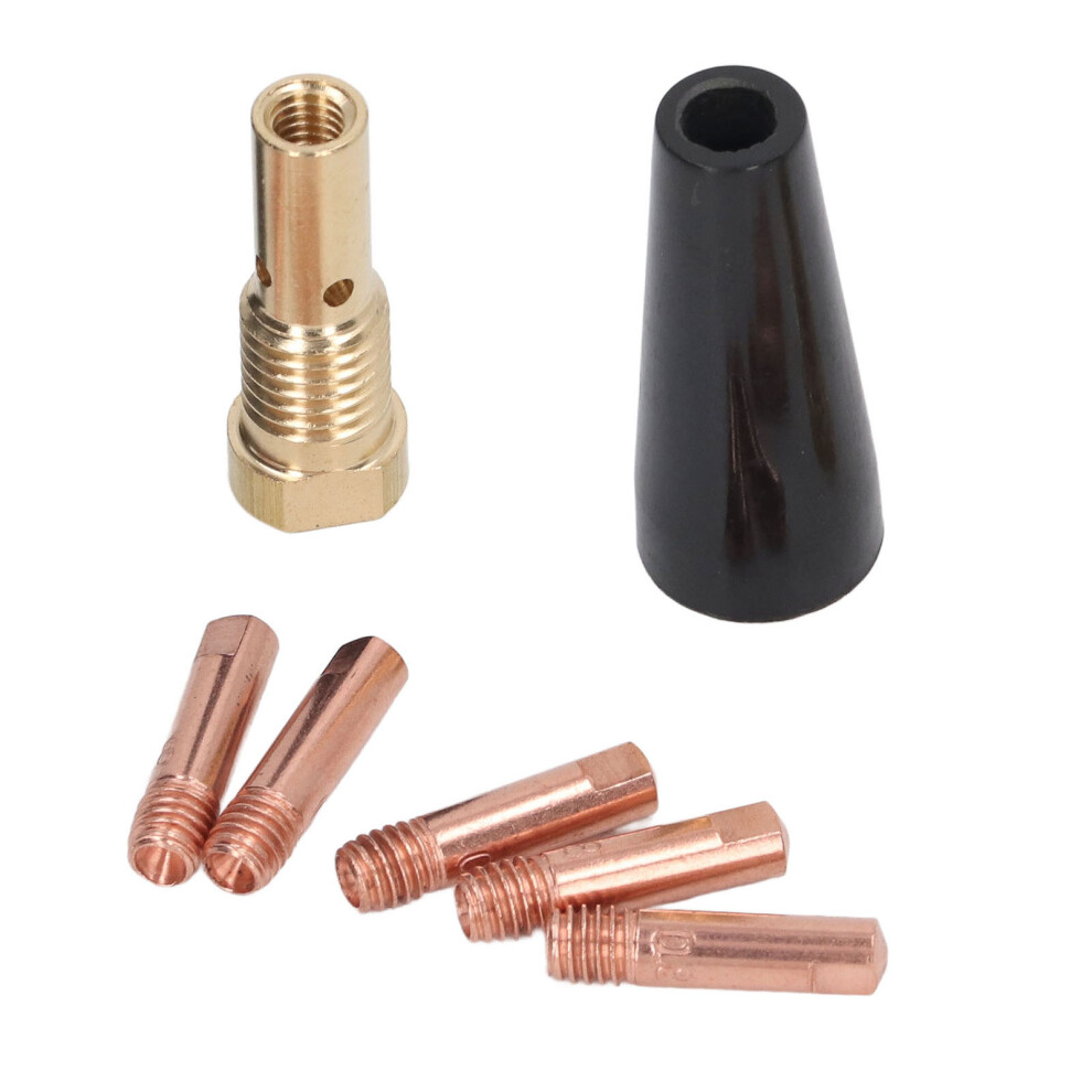 7Pcs Mig Gun Gasless Welding Soldering Kit Copper Tip Diffuser Nozzle Equipment Accessories 6921319360248