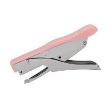 Hand Held Stapler Ergonomic Frosted Surfaces Portable Plier Stapler Home School Office Binding Documents Pink