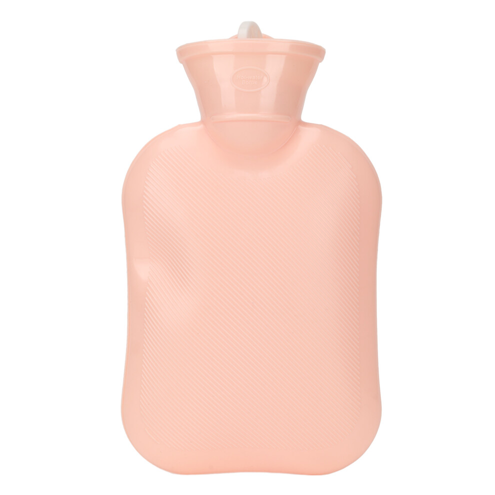 Pink 500Ml Hot Water Bag Thicken Soft Pvc Explosion Proof Portable Large Warm Water Bottle For Winter