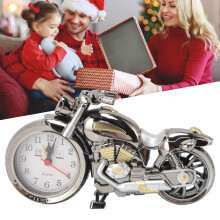 Motorcycle Alarm Clock Ingenious Vintage Simulation Motorcycle Model Alarm Clock for Children Home Car Office 168A Dark Gold, Dual Color