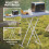 Outsunny Outsunny Folding Coffee Table, Height Adjustable Picnic Table, Charcoal Grey 7