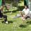 Outsunny Outsunny Folding Coffee Table, Height Adjustable Picnic Table, Charcoal Grey 1