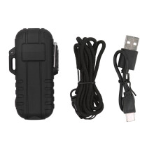 501015 43.6x80x18.2mm 220mAh Schwarzes Lichtbogen-Feuerzeug