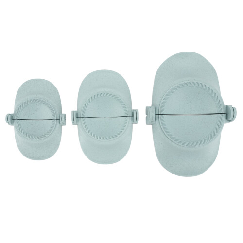 3 Pcs Dumpling Maker Mould Wheat Straw Empanadas Press Mold Different Sizes for Cooking Kitchen Blue