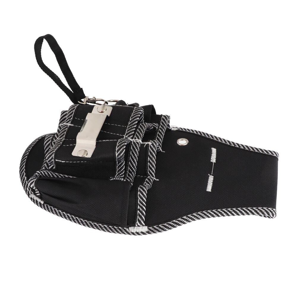 Woodworking Tool Belt Oxford Cloth Electrician Waist Hanging Tool Bag Hardware Tool Waist Bag Small Black 4171319363189