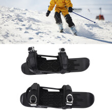 Mini Ski Skates Mini Ski Shoes Adjusable Skiboards Attach to Skis Boots For Downhill Slopes Winter Sports for Children Black